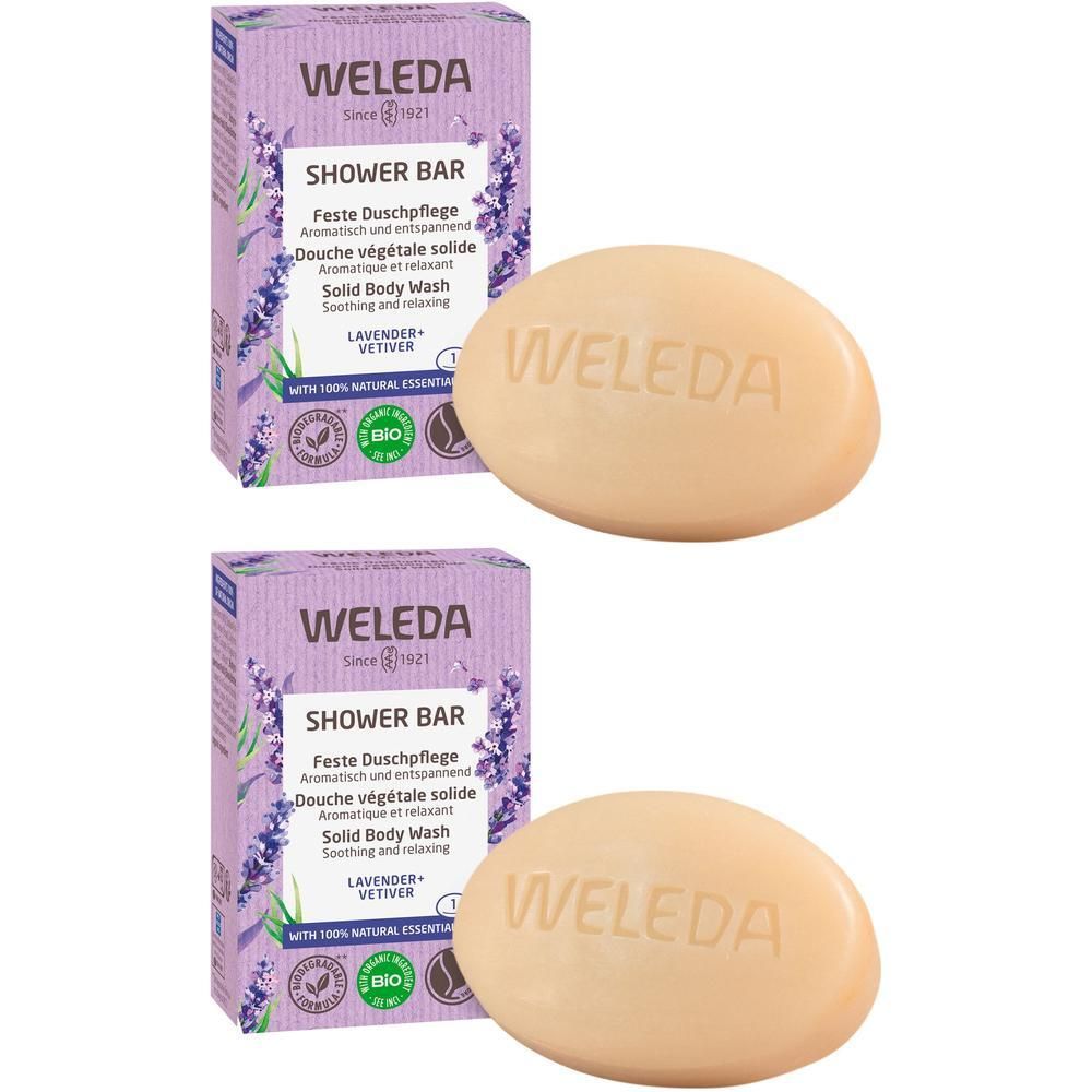 Weleda feste Duschpflege Lavender+Vetiver 2x 2x75 g