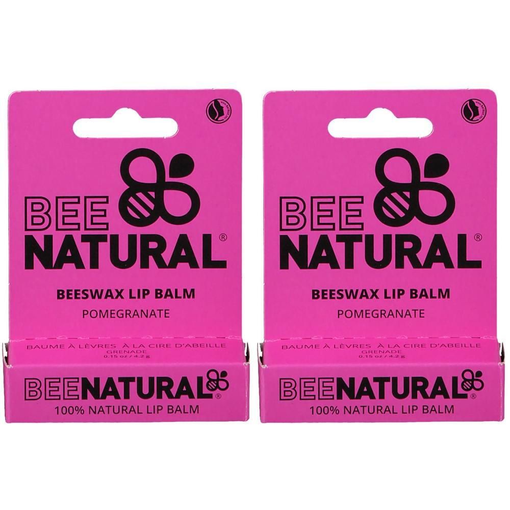 BEE Natural Lip Balm Pomegranate-Granatapfel 2x 2x4,2 g Stifte