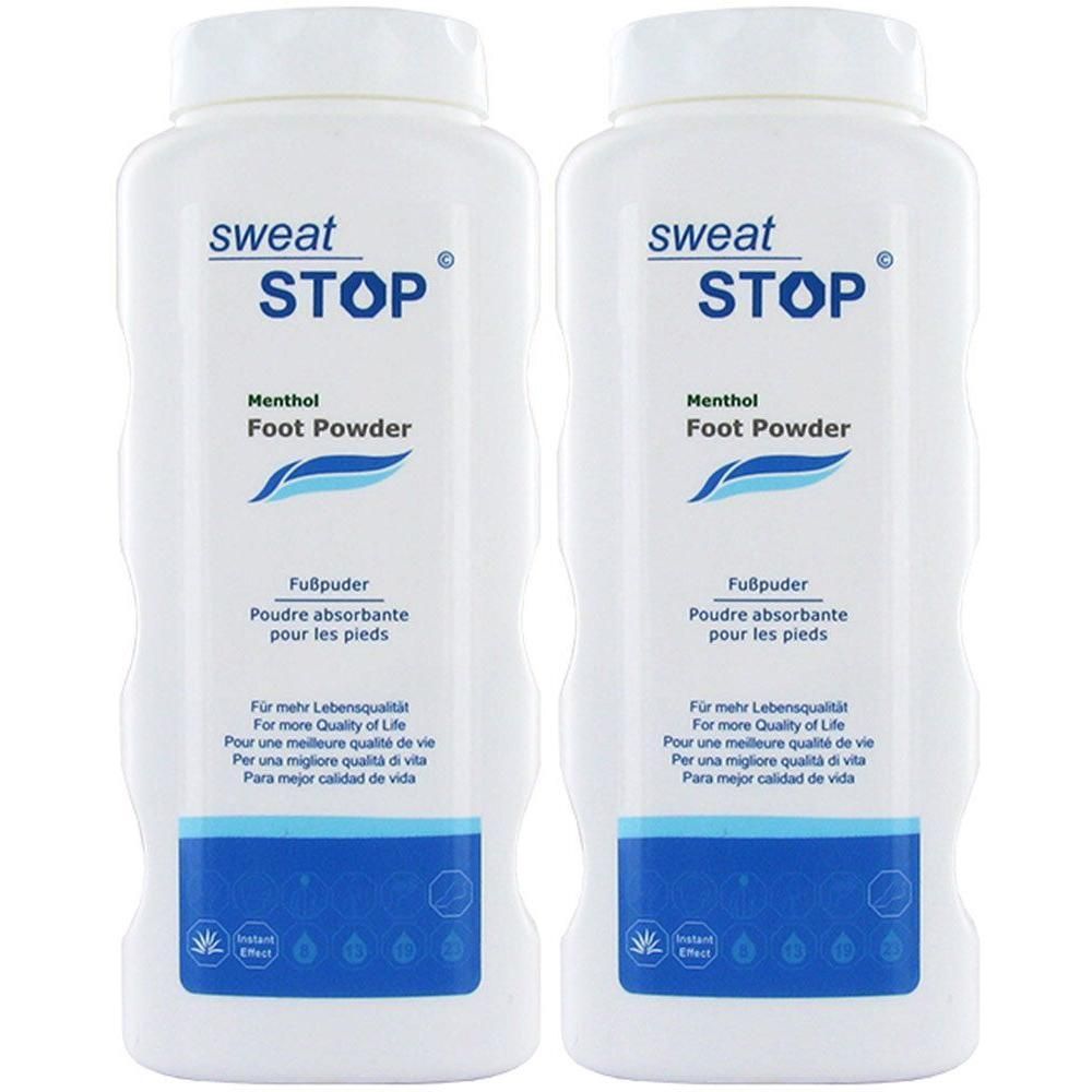 Sweatstop Menthol Fußpuder 2x 2x100 g Puder