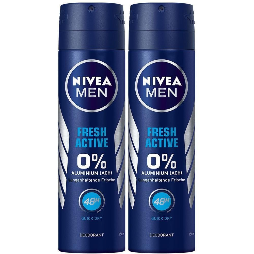 Nivea MEN Deo Spray fresh active 2x 2x150 ml Deospray
