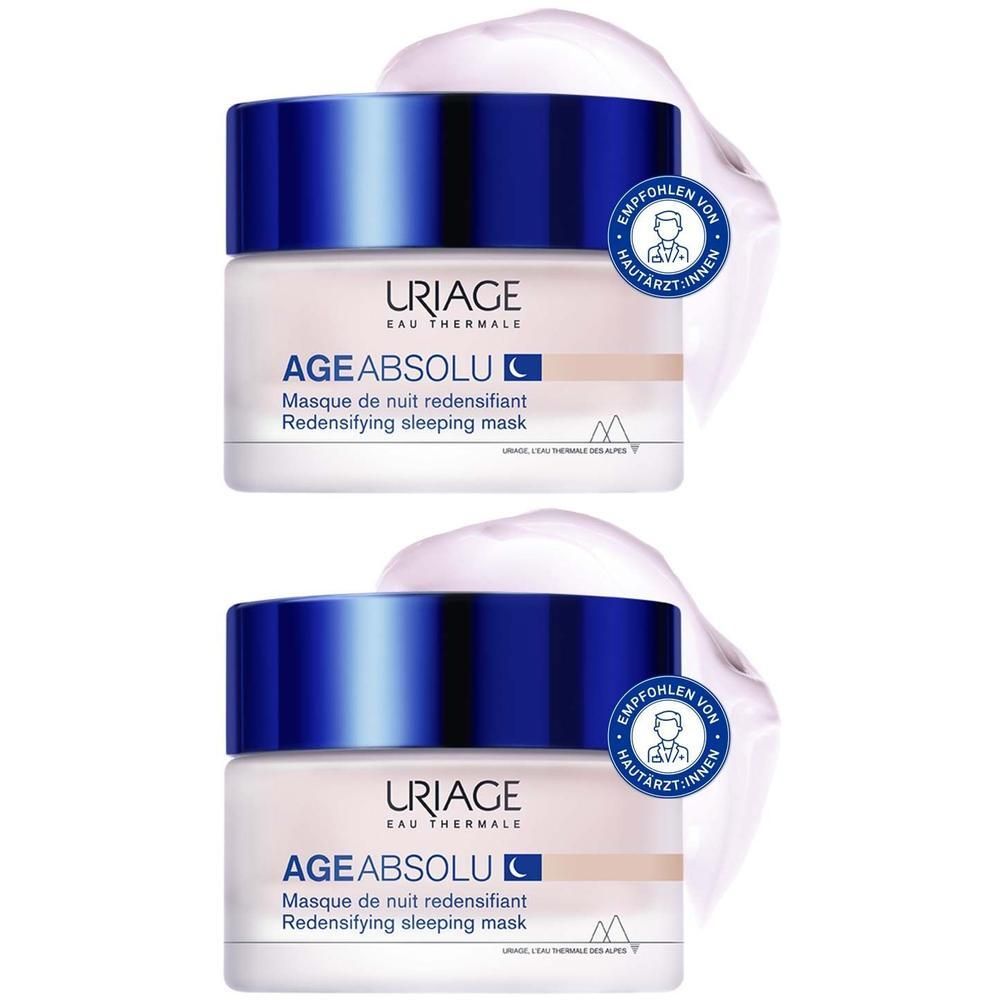 Uriage Age Absolu straffende Nachtmaske 2x 2x50 ml Nachtcreme
