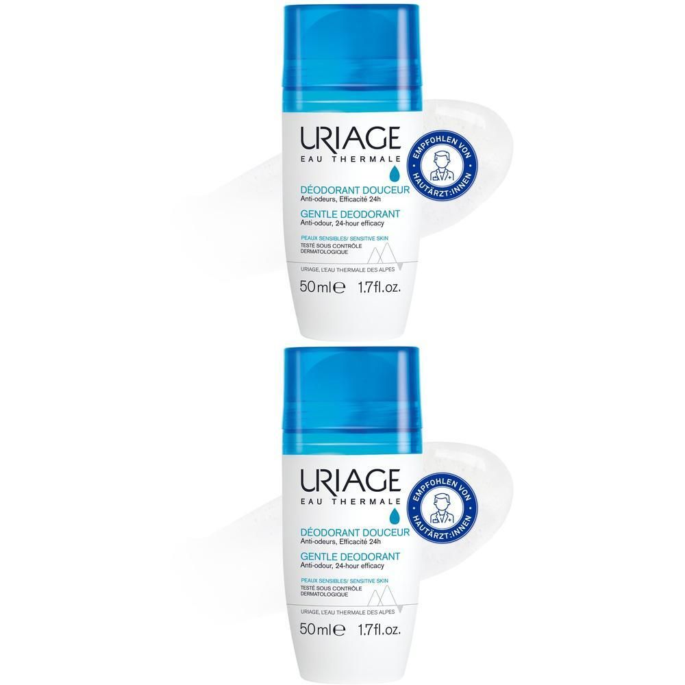 Uriage sanftes Deodorant Roll-on 2x 2x50 ml Deospray
