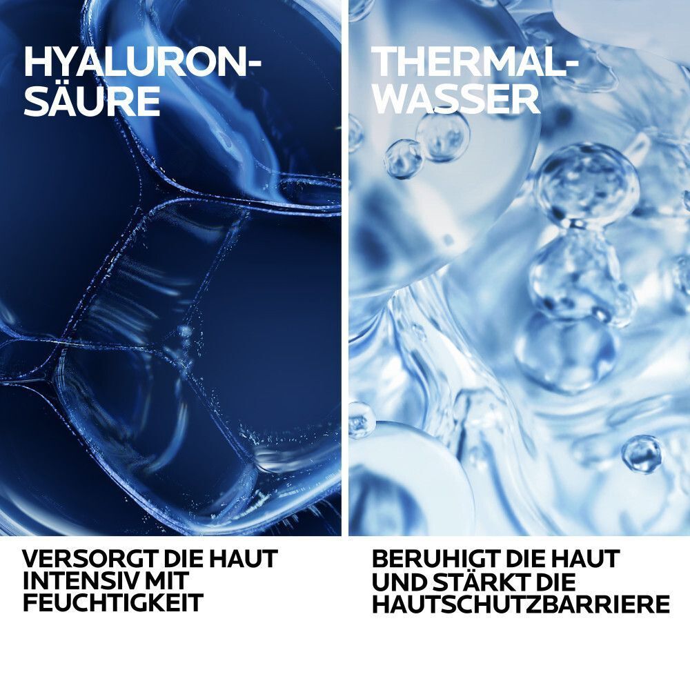 Hyaluronsäure und Thermalwasser in La Roche-Posay Hydraphase HA Leicht.