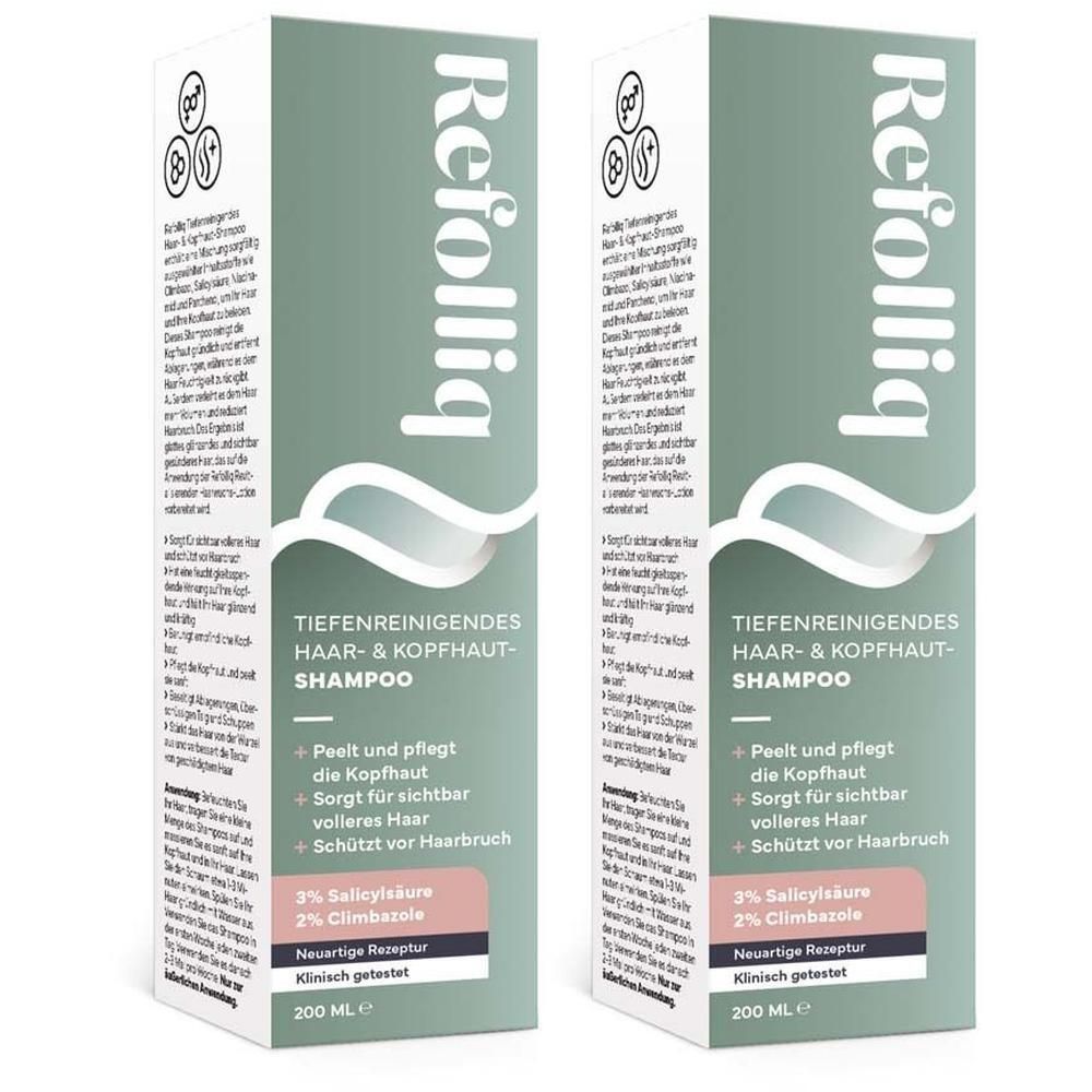 Refolliq tiefenreinigendes Haar- & Kopfhaut Shamp. 2x 2x200 ml Shampoo