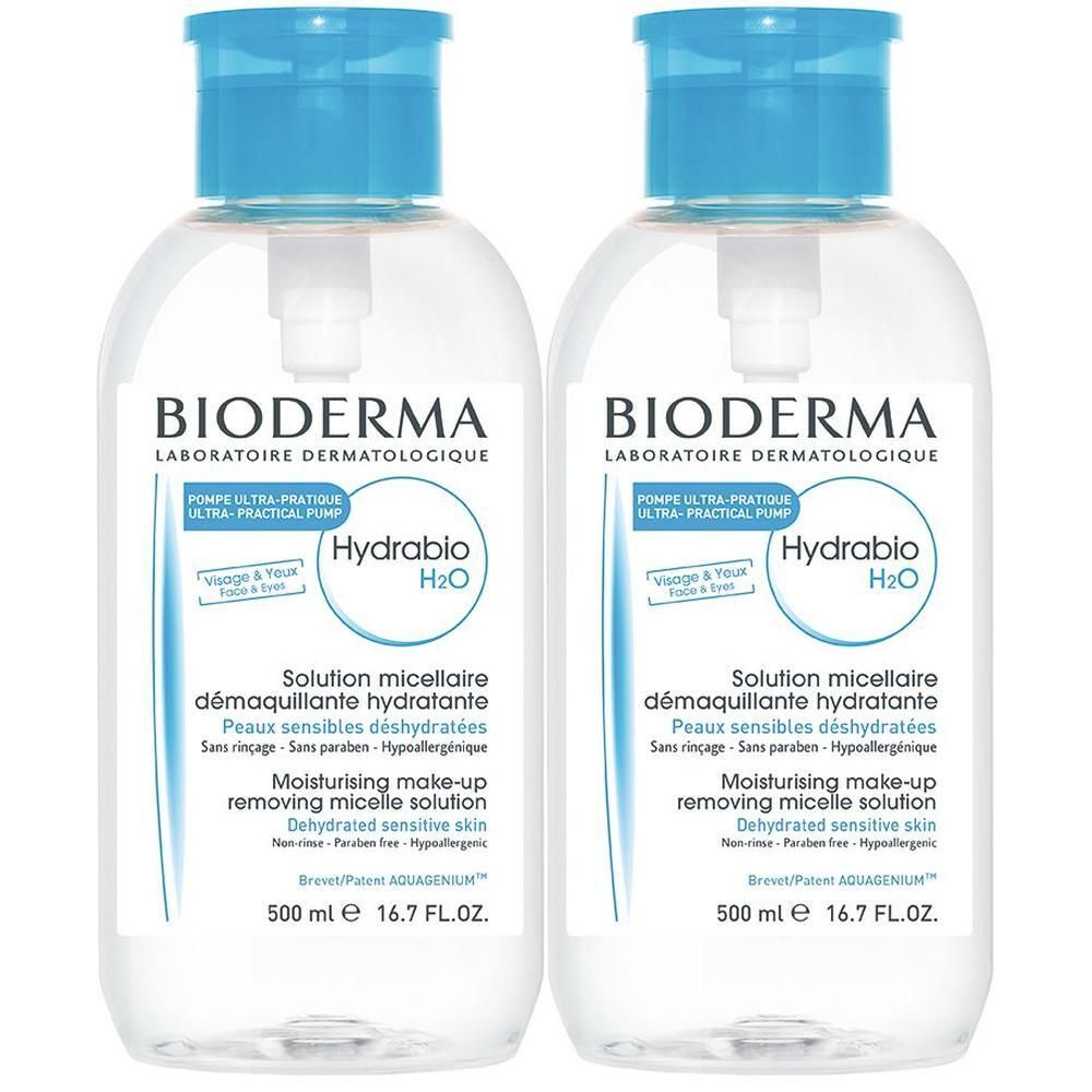 Bioderma Hydrabio H2O Mizellen-Reinigungslös.Pump 2x 2x500 ml Lösung