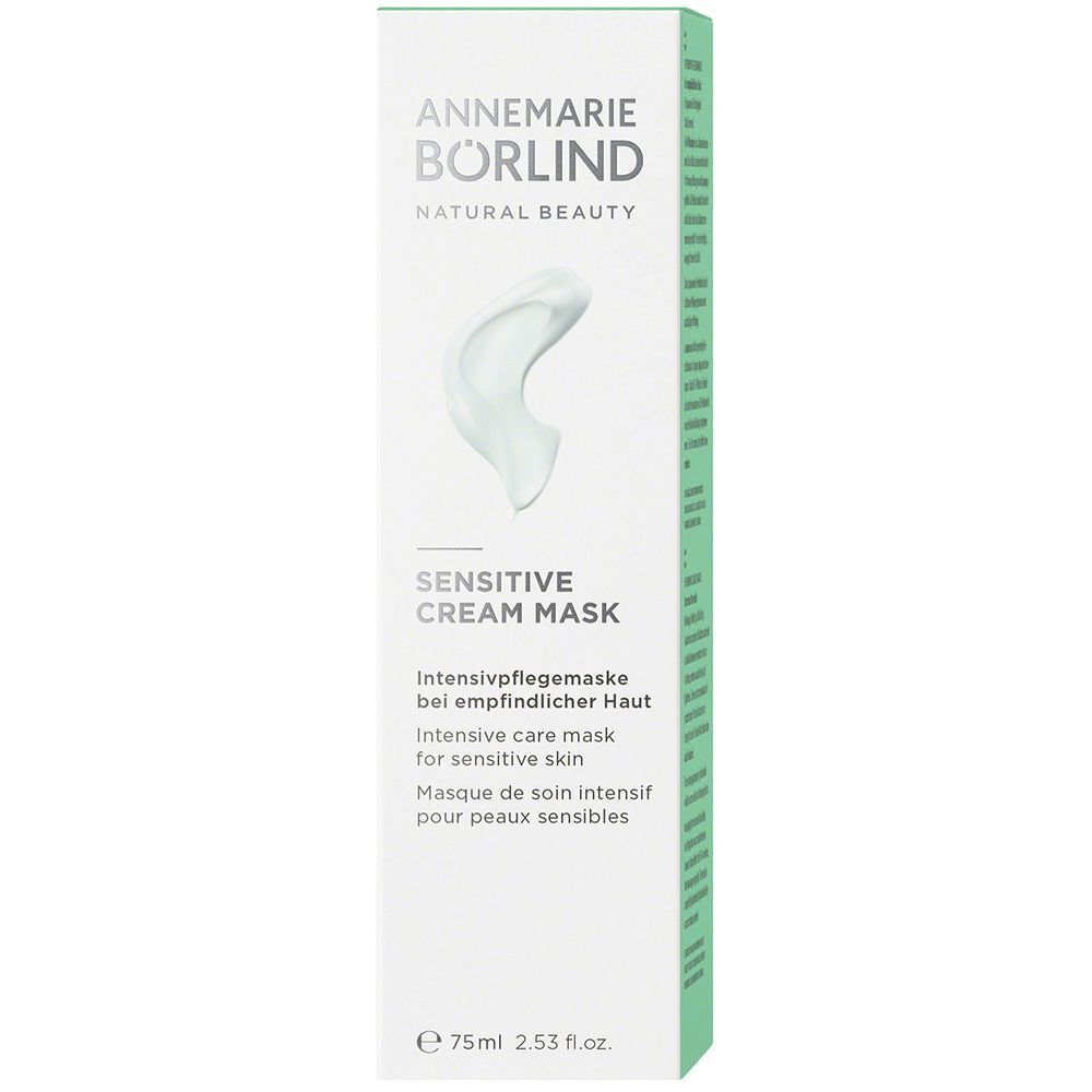 Verpackung ANNEMARIE BÖRLIND SENSITIVE CREAM MASK mit Cremeprobe.
