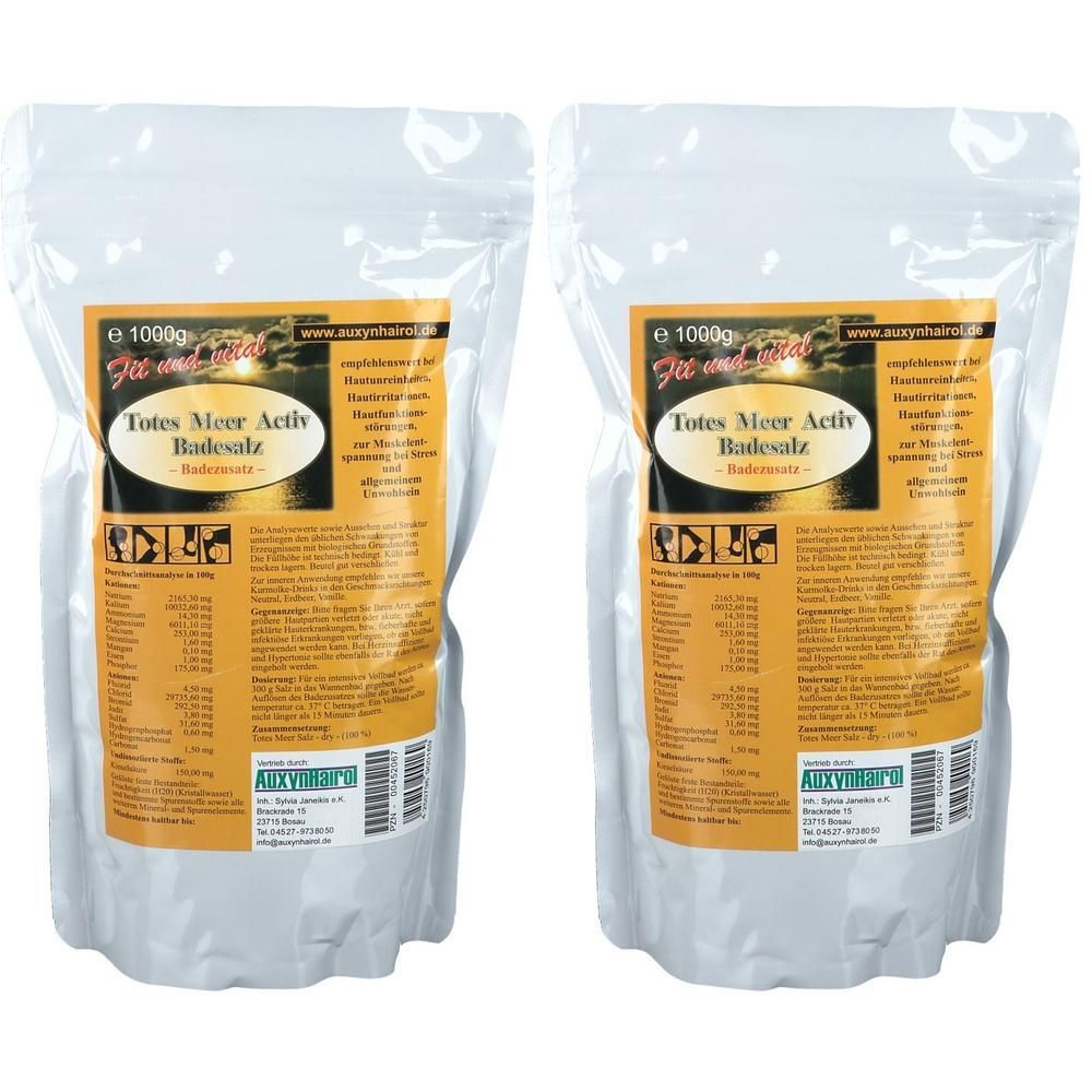 Totes Meer Activ Badesalz 2x 2x1 kg Salz