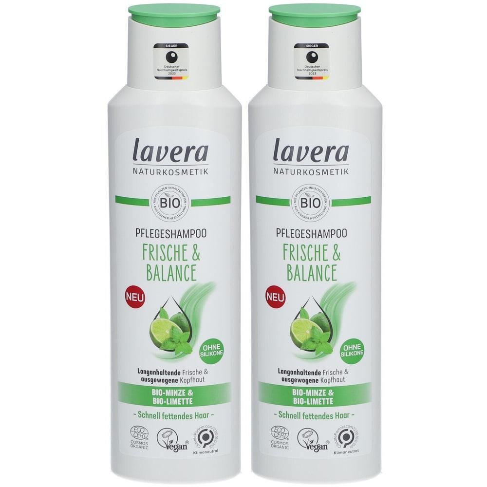 Lavera Pflegeshampoo Frische & Balance 2x 2x250 ml Shampoo