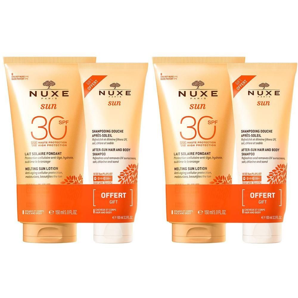 Nuxe Sun Set Sonnenmilch LSF 30+gratis Duschshamp. 2x 2x1 St Kombipackung
