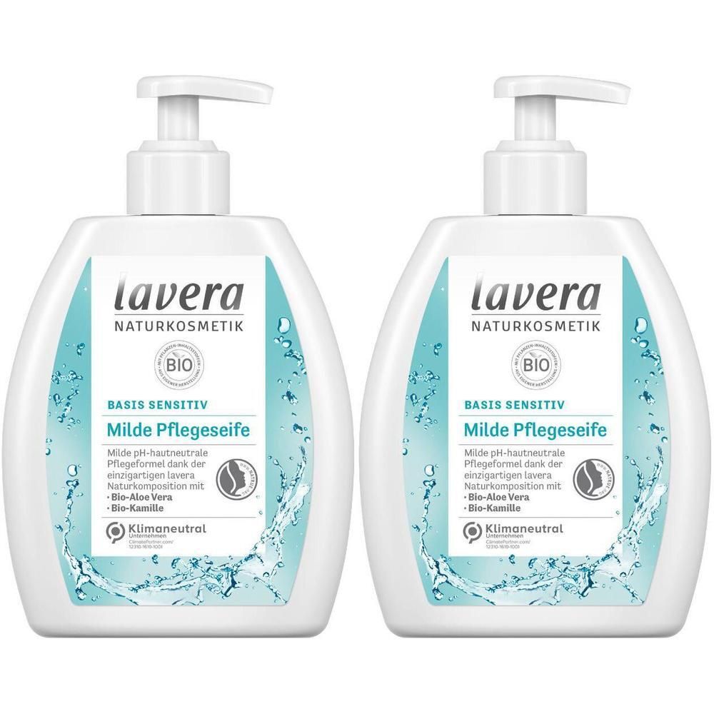 Lavera basis sensitiv Pfl.s.mild Bio Aloe+Kamille 2x 2x250 ml Seife