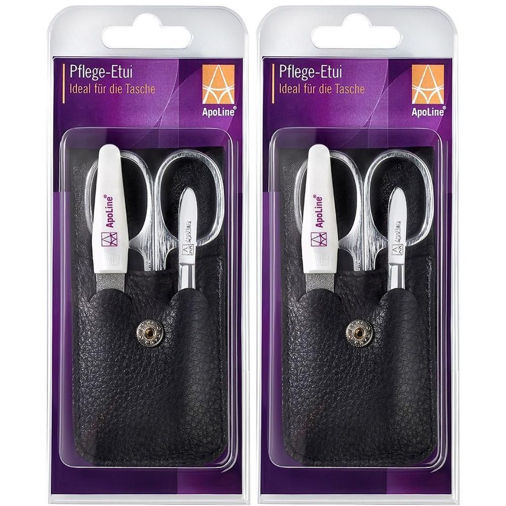 Apoline Manicure Etui 3teilig schwarz 2x 2x1 St