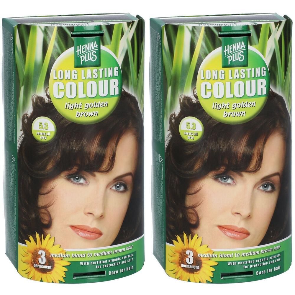 Hennaplus Long Lasting light golden brown 5,3 2x 2x100 ml Flüssigkeit