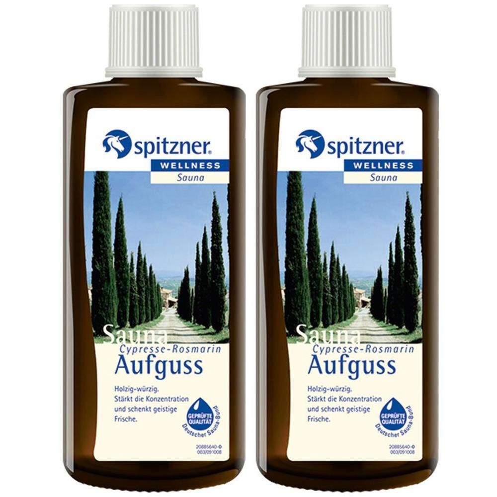 Spitzner Saunaaufguss Cypresse Rosmar.Wellness 2x 2x190 ml Konzentrat