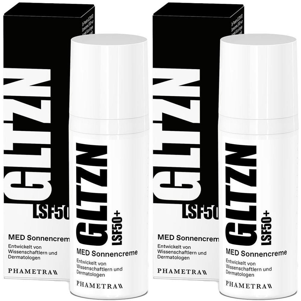 Gltzn Sonnencreme LSF 50+ 2x 2x50 ml Creme