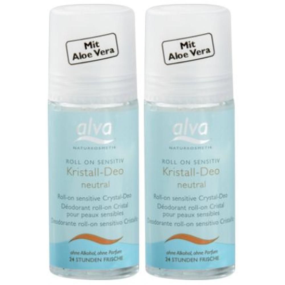 Kristall DEO Roll-on sensitiv alva 2x 2x50 ml Stifte