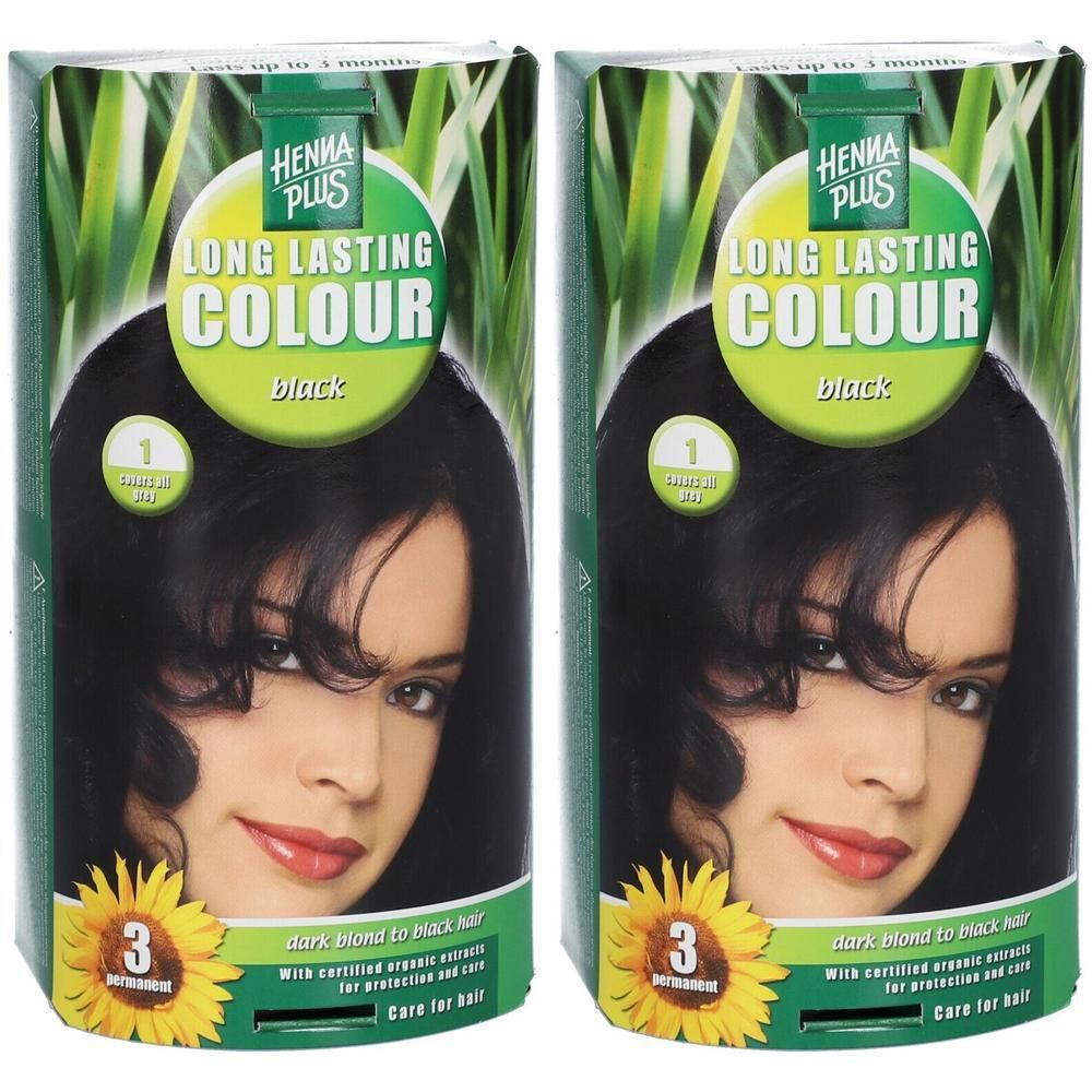 Hennaplus Long Lasting black 1 2x 2x100 ml Flüssigkeit