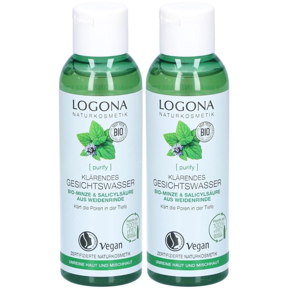 Purify Klärendes Gesichtswasser Bio-Minze & Salicylsäure aus der Weidenrinde 2x 2x125 ml