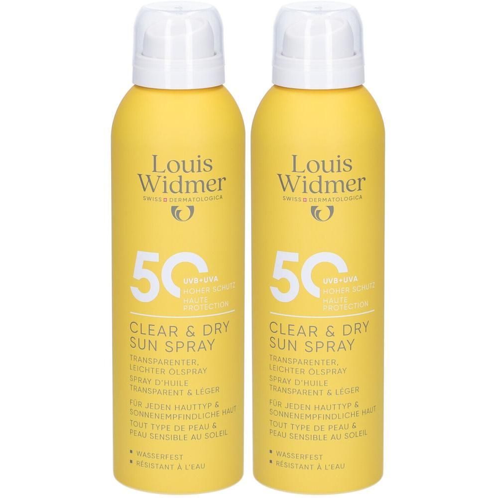 Widmer Sun Clear & Dry Spray UV 50 l.P. 2x 2x200 ml