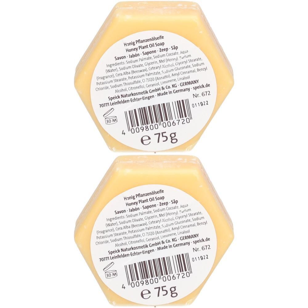 Pflanzenölseife Honig wabenform 2x 2x75 g Seife