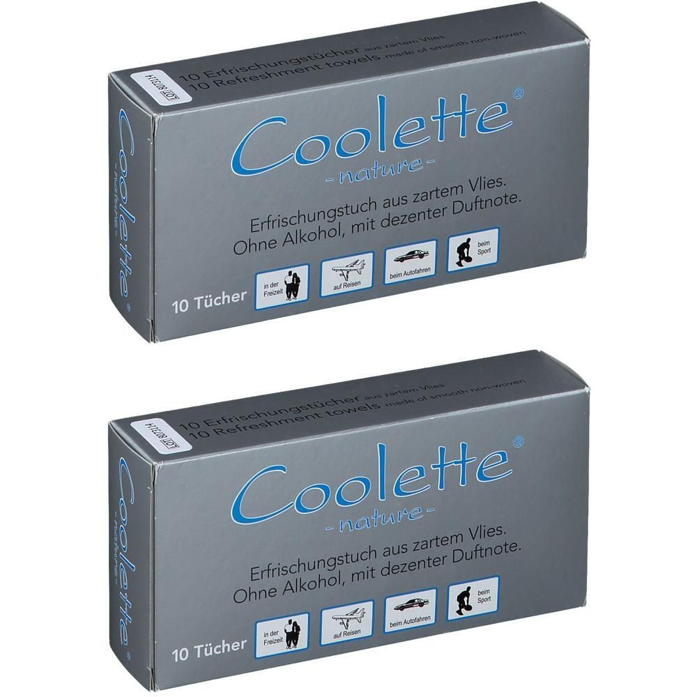 Coolette Nature Erfrischungstuch Vlies 2x 2x10 St Tücher