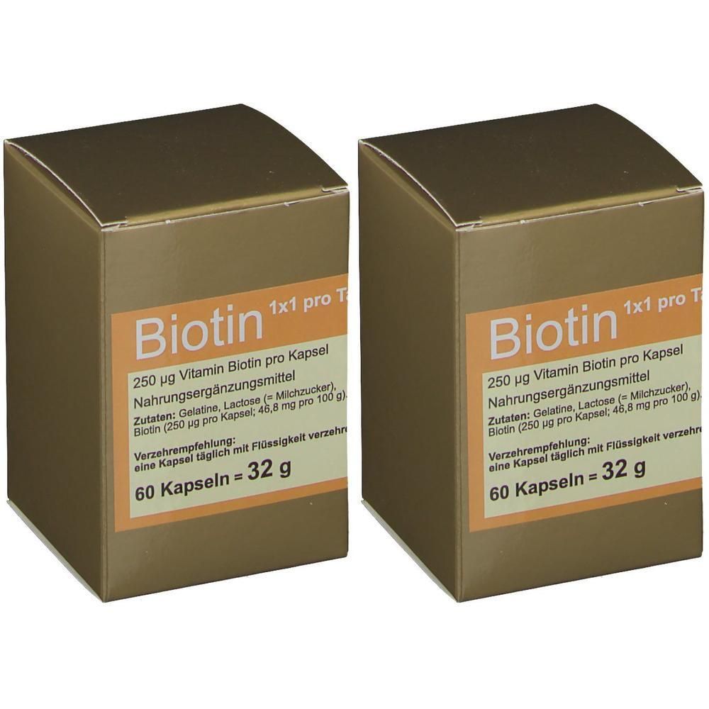 Biotin 1x1 pro Tag Kapseln 2x 2x60 St