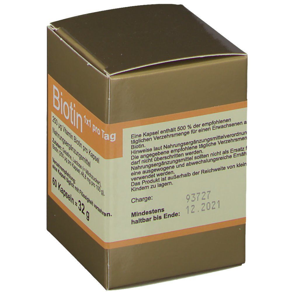BIOTIN 1 x 1 pro Tag Kapseln