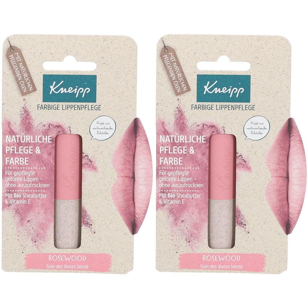 Kneipp farbige Lippenpflege rosewood 2x 2x1 St