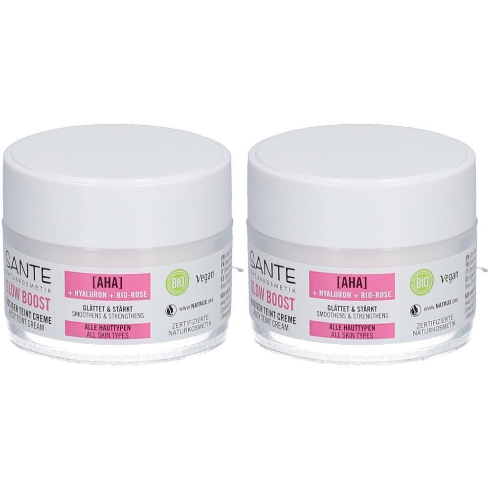 Glow Boost Teint Creme AHA Hyaluron & Bio-Rose 2x 2x50 ml