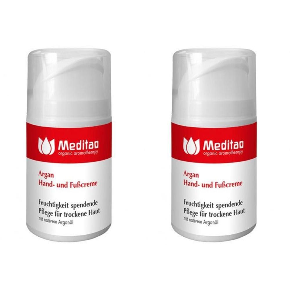 Meditao Argan Hand- und Fußcreme 2x 2x50 ml Creme