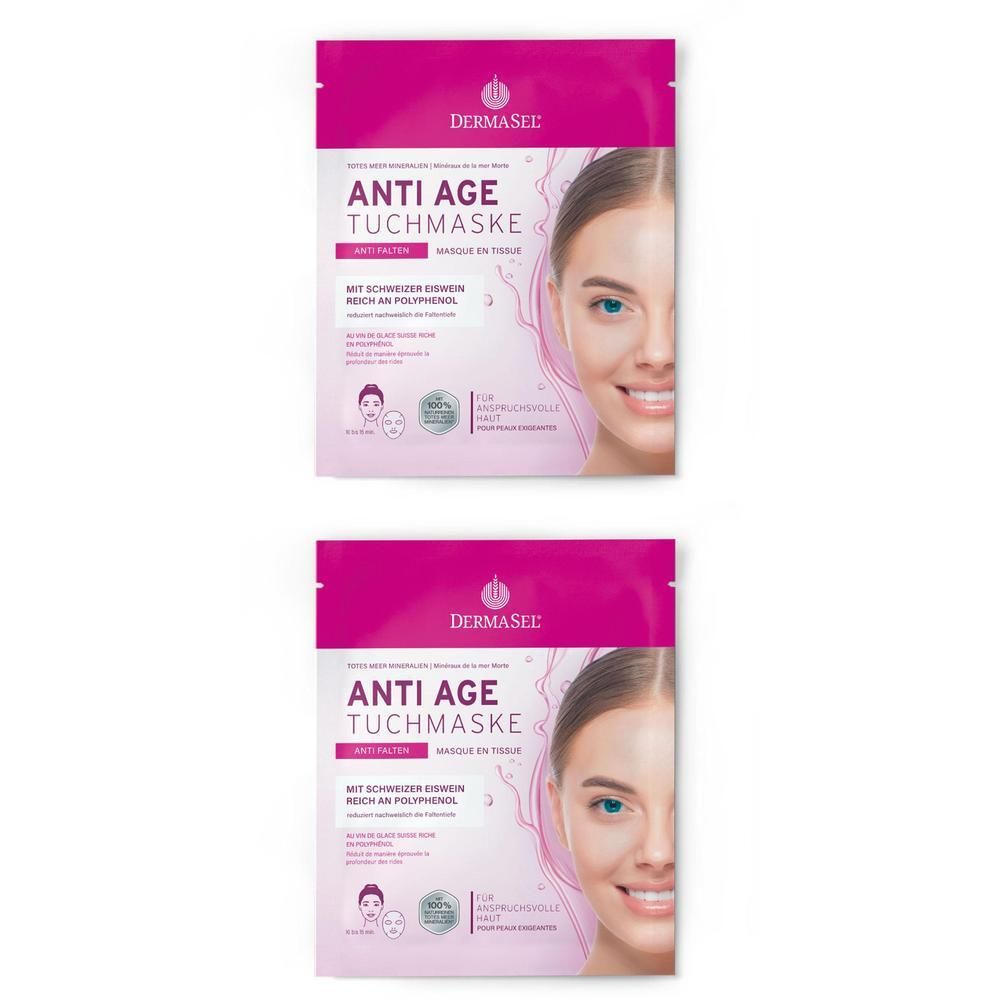 Dermasel Anti-Age Tuchmaske 2x 2x1 St Gesichtsmaske