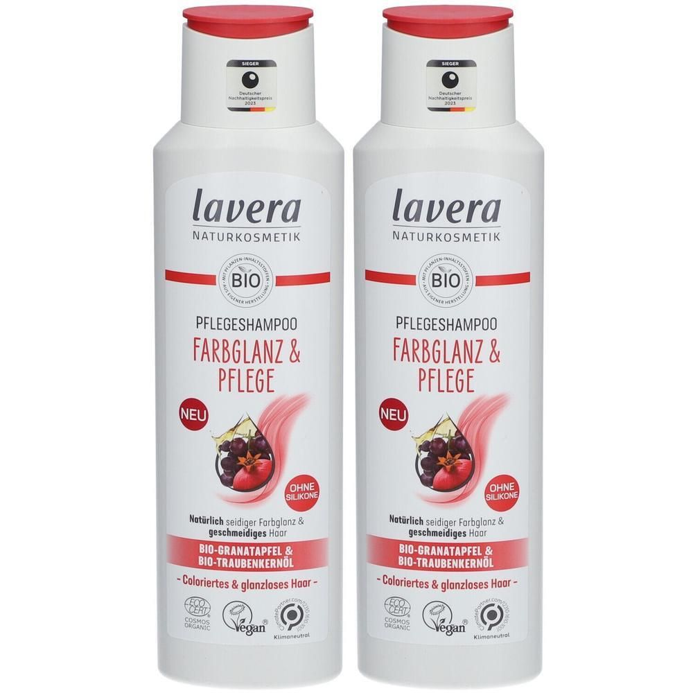 Lavera Pflegeshampoo Farbglanz & Pflege 2x 2x250 ml Shampoo