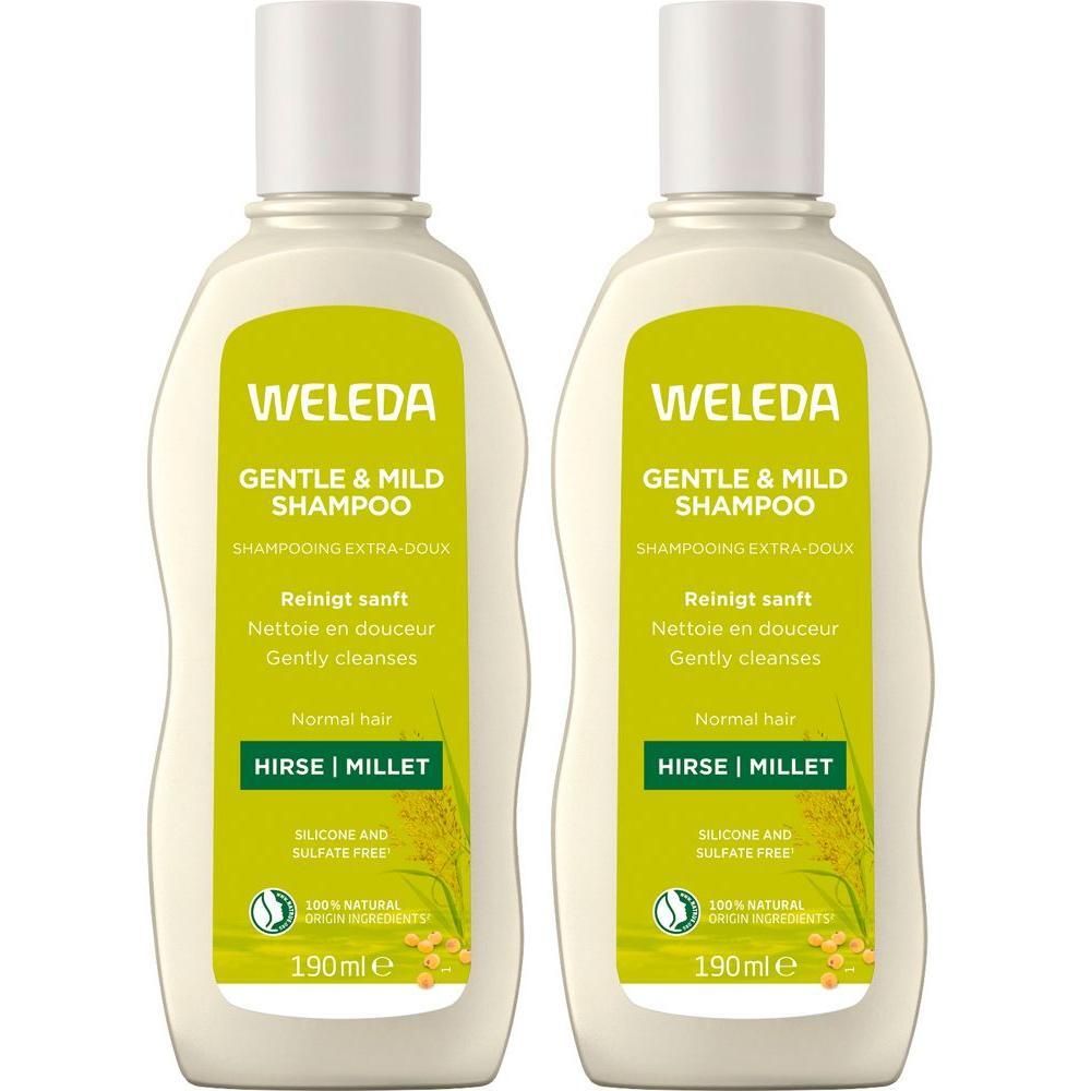 Weleda Gentle & Mild Shampoo Hirse 2x 2x190 ml