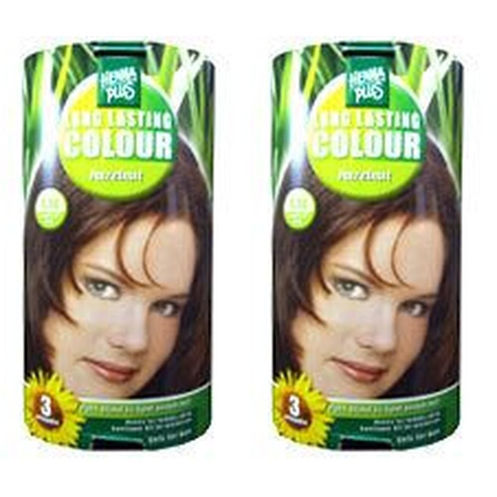 Hennaplus Long Lasting hazelnut 6,35 2x 2x100 ml Flüssigkeit