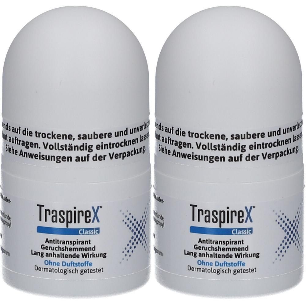 Traspirex Classic Deo-Roller 2x 2x20 ml Körperpflege