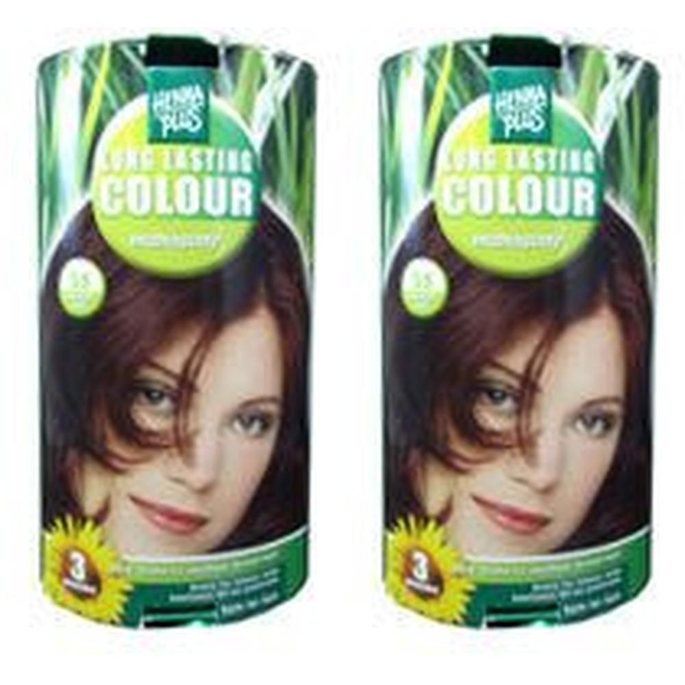 Hennaplus Long Lasting mahogany 5,5 2x 2x100 ml Flüssigkeit