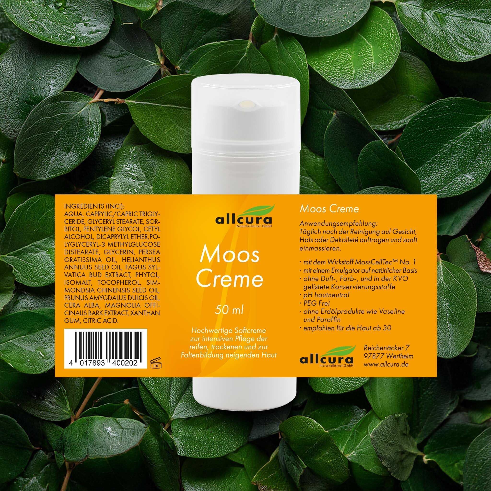 allcura MOOS Creme mit Wirkstoff MossCellTec™ No1. 2x50 ml - Shop Apotheke