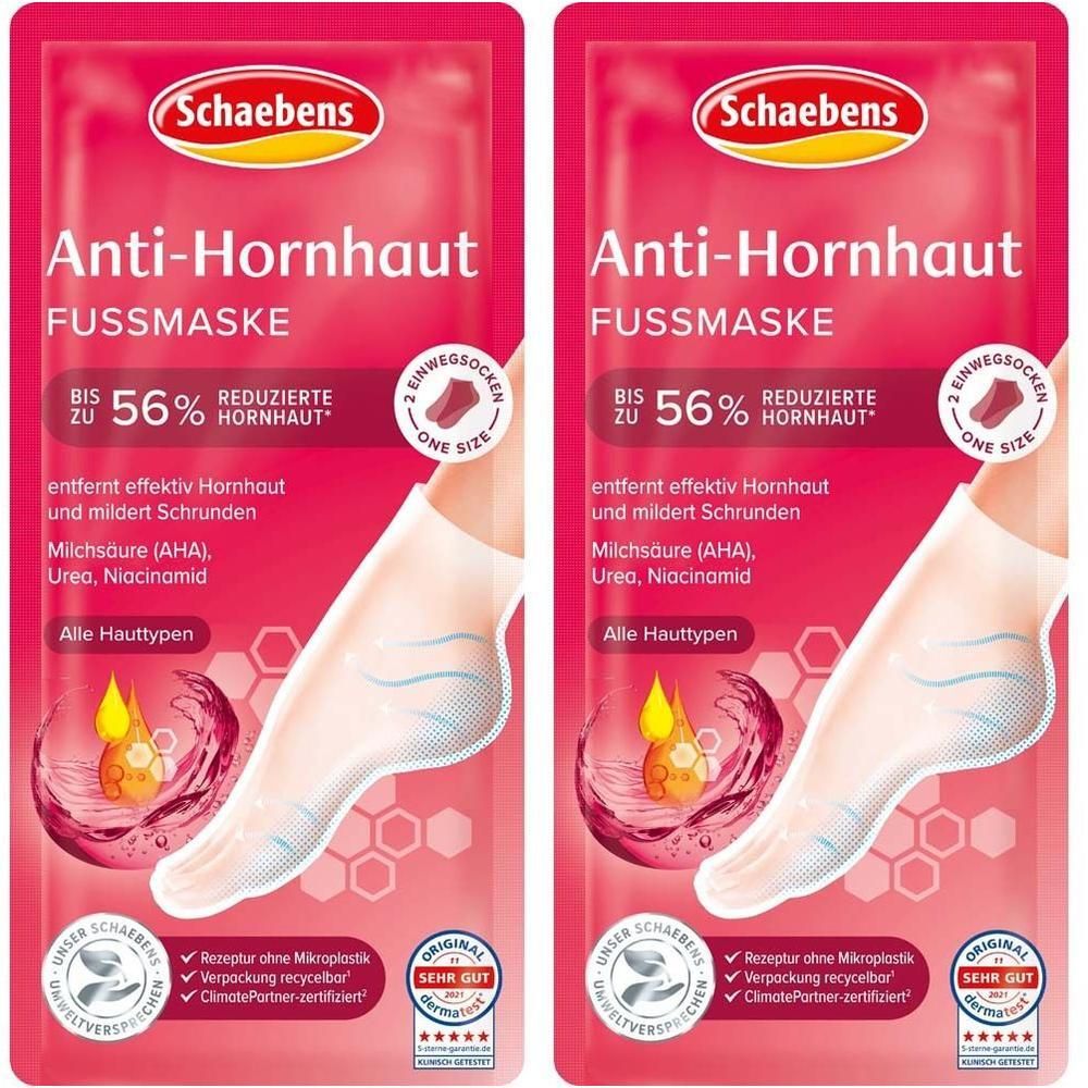 Schaebens Anti-Hornhaut Fußmaske 2x 2x2 St Körperpflege
