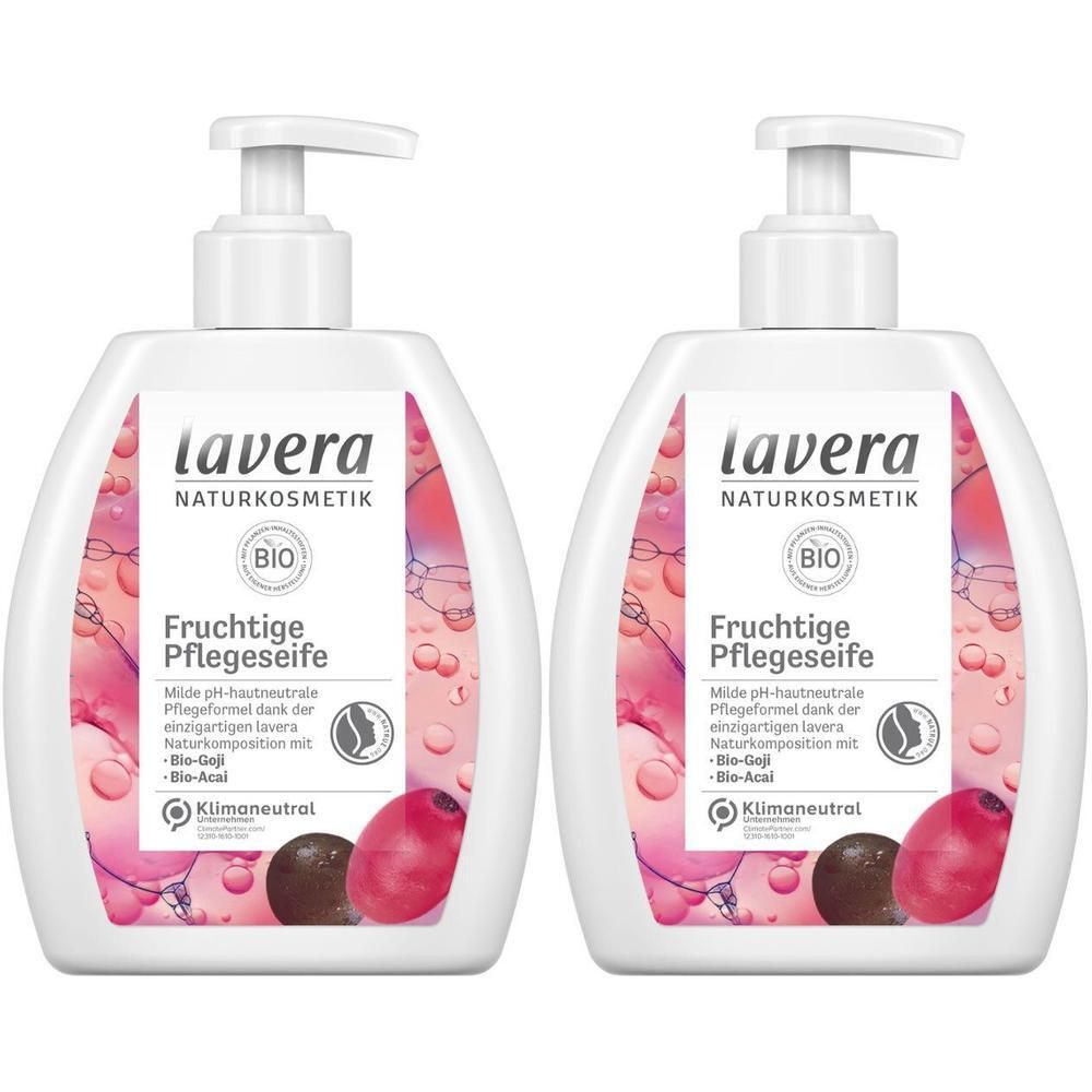 Lavera Pflegeseife fruchtig 2x 2x250 ml Seife