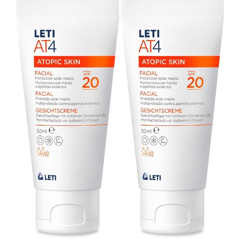 Leti AT4 Gesichtscreme SPF 20 2x 2x50 ml Creme