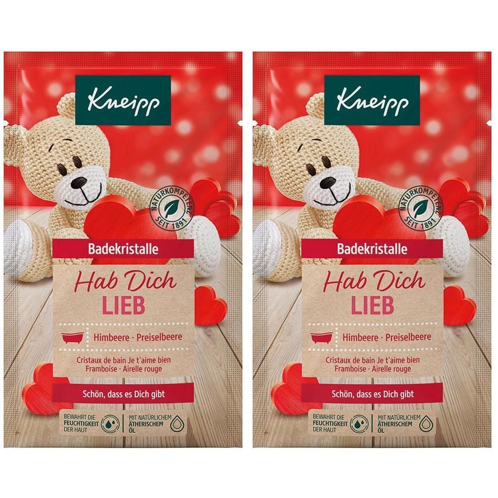 Kneipp Badekristalle Hab dich lieb 2x 2x60 g Badesalz
