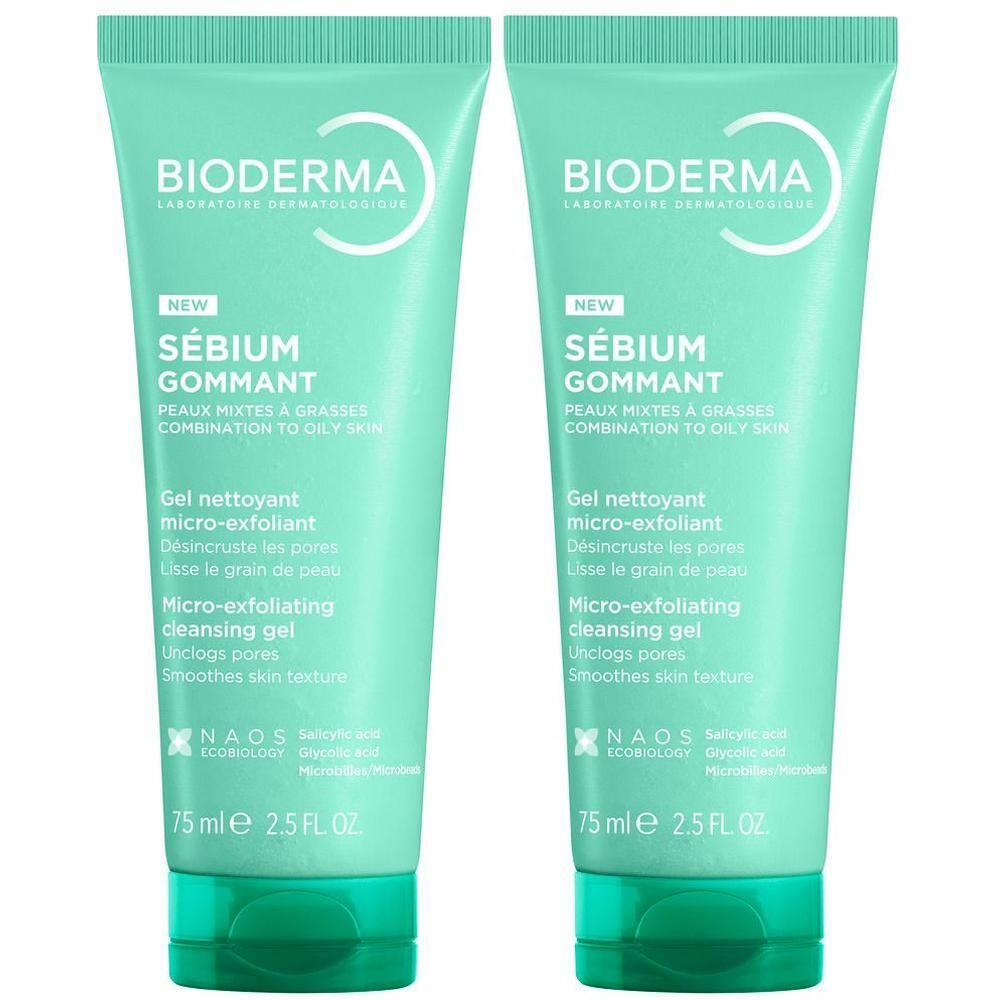 Bioderma Sebium Gommant Peeling Gel 2x 2x75 ml