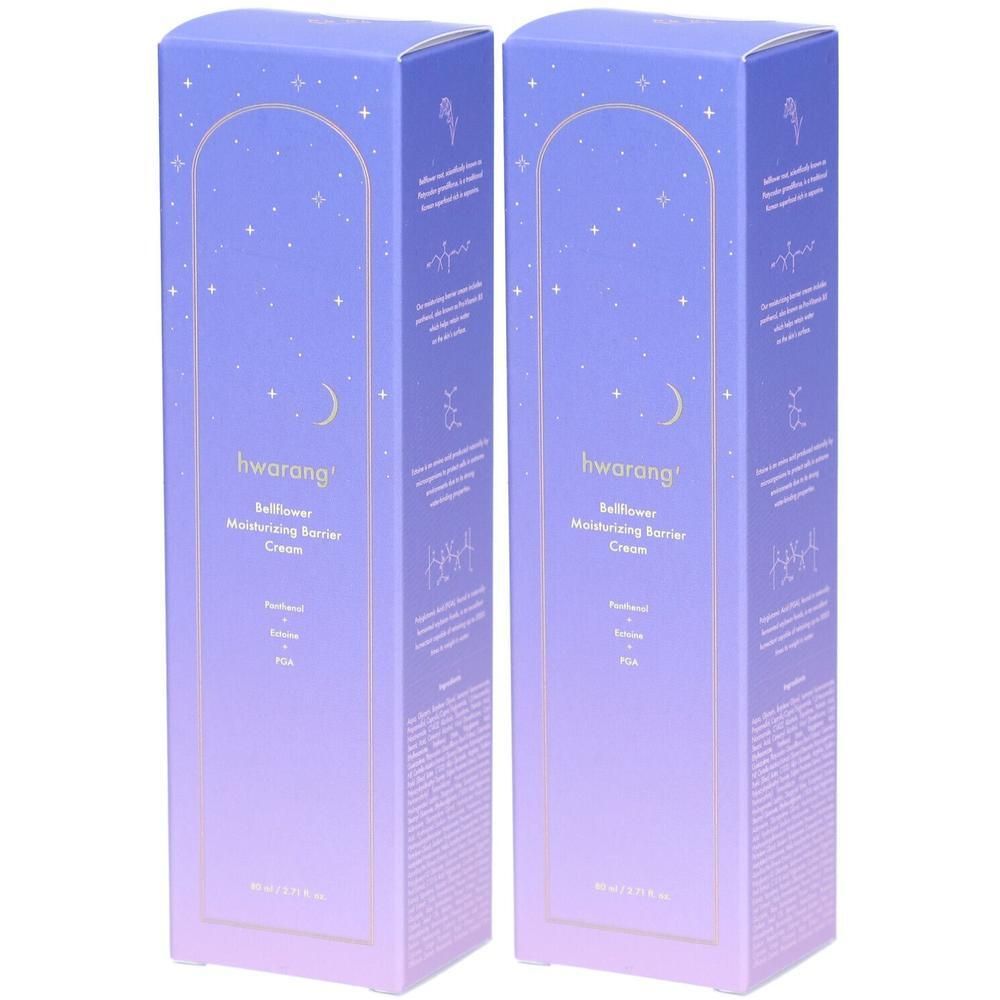 Hwarang' Bellflower Moisturizing Barrier Cream 80ml 2x 2x80 ml Creme