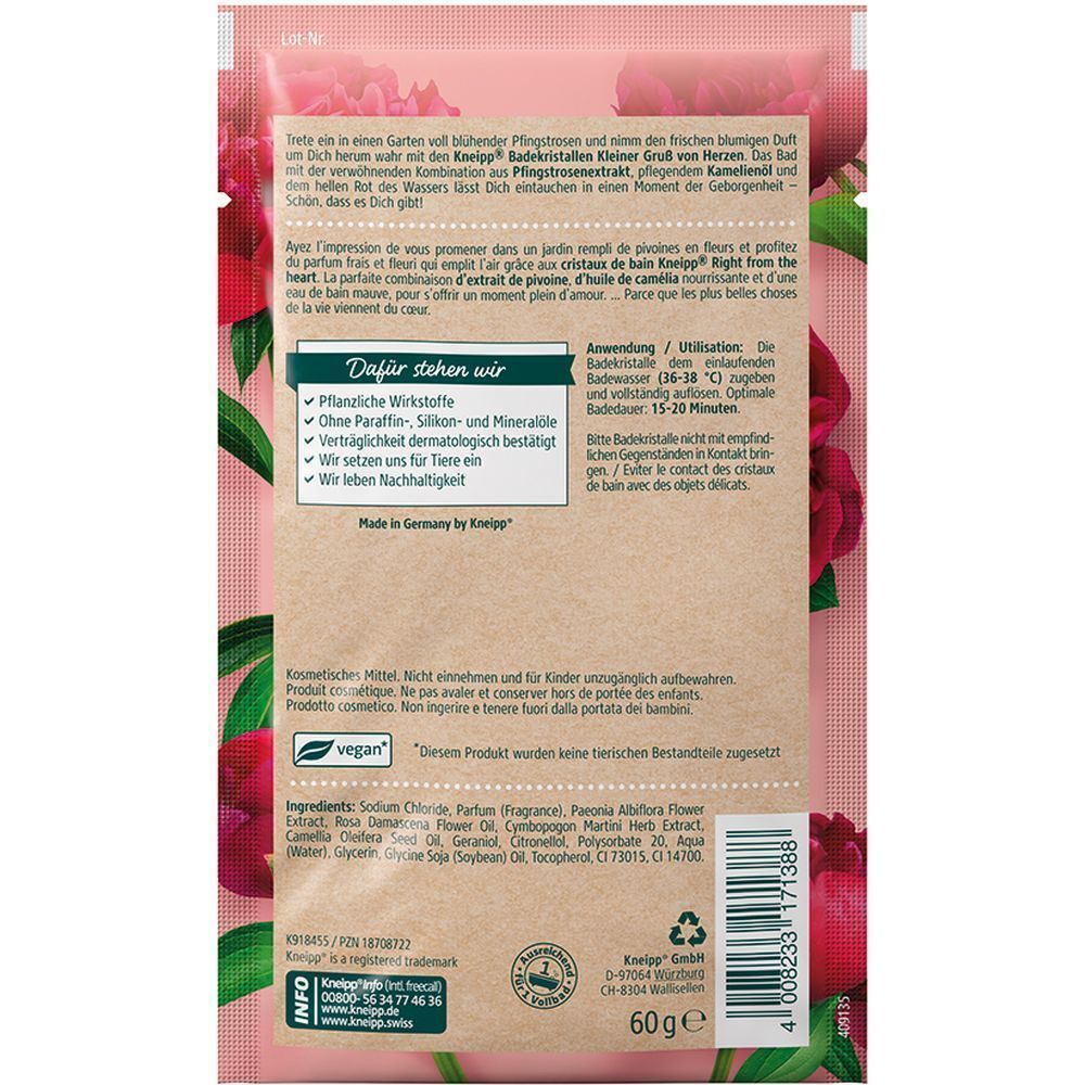 Kneipp Badekristalle Kleiner Gruß von Herzen 2x 2x60 g Salz