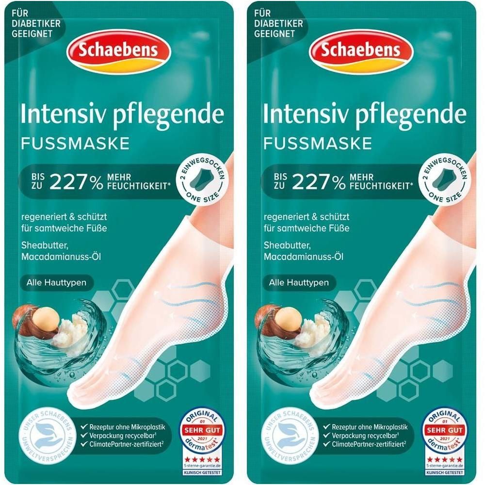 Schaebens Intensiv pflegende Fußmaske 2x 2x2 St Körperpflege