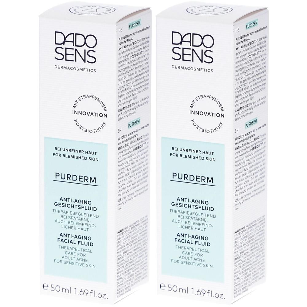 Dado Sens Purderm Anti-Aging Gesichtsfluid 2x 2x50 ml Gel
