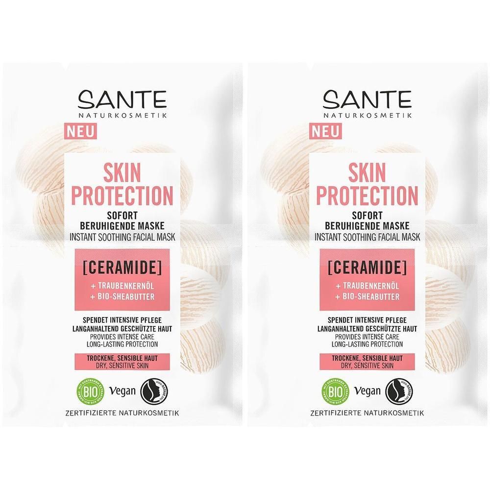 Skin Protection Maske Ceramide & Bio-Sheabutter 2x 2x8 ml Gesichtsmaske