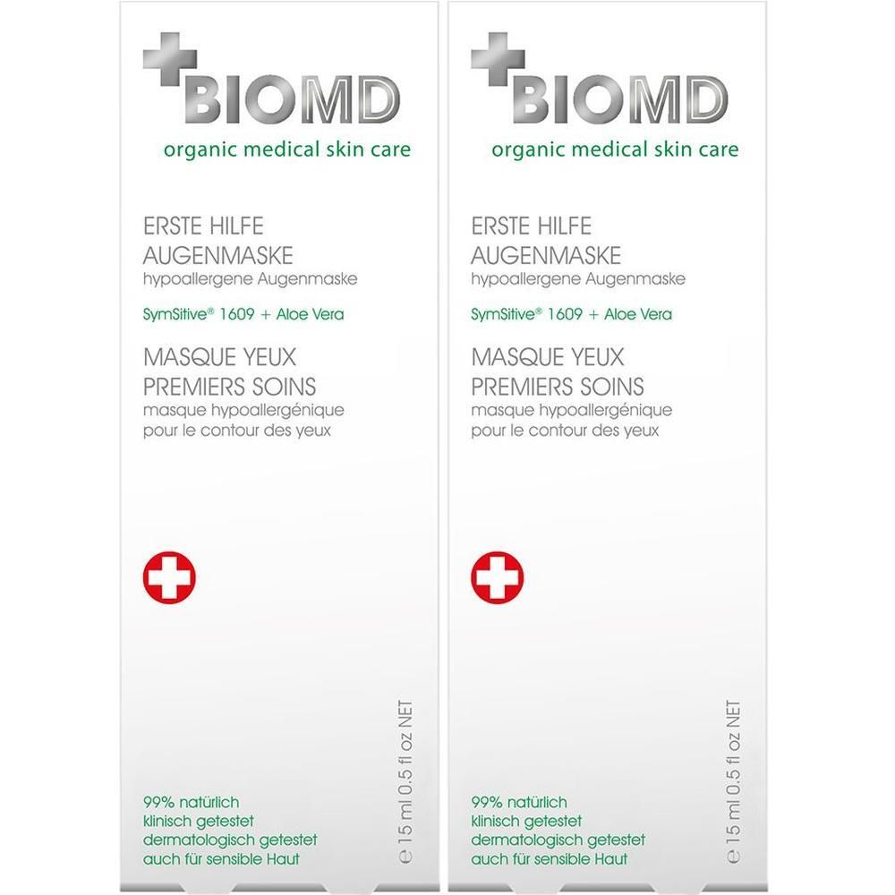 BioMD Erste Hilfe hypoallergene Augenmaske 2x 2x15 ml Augencreme