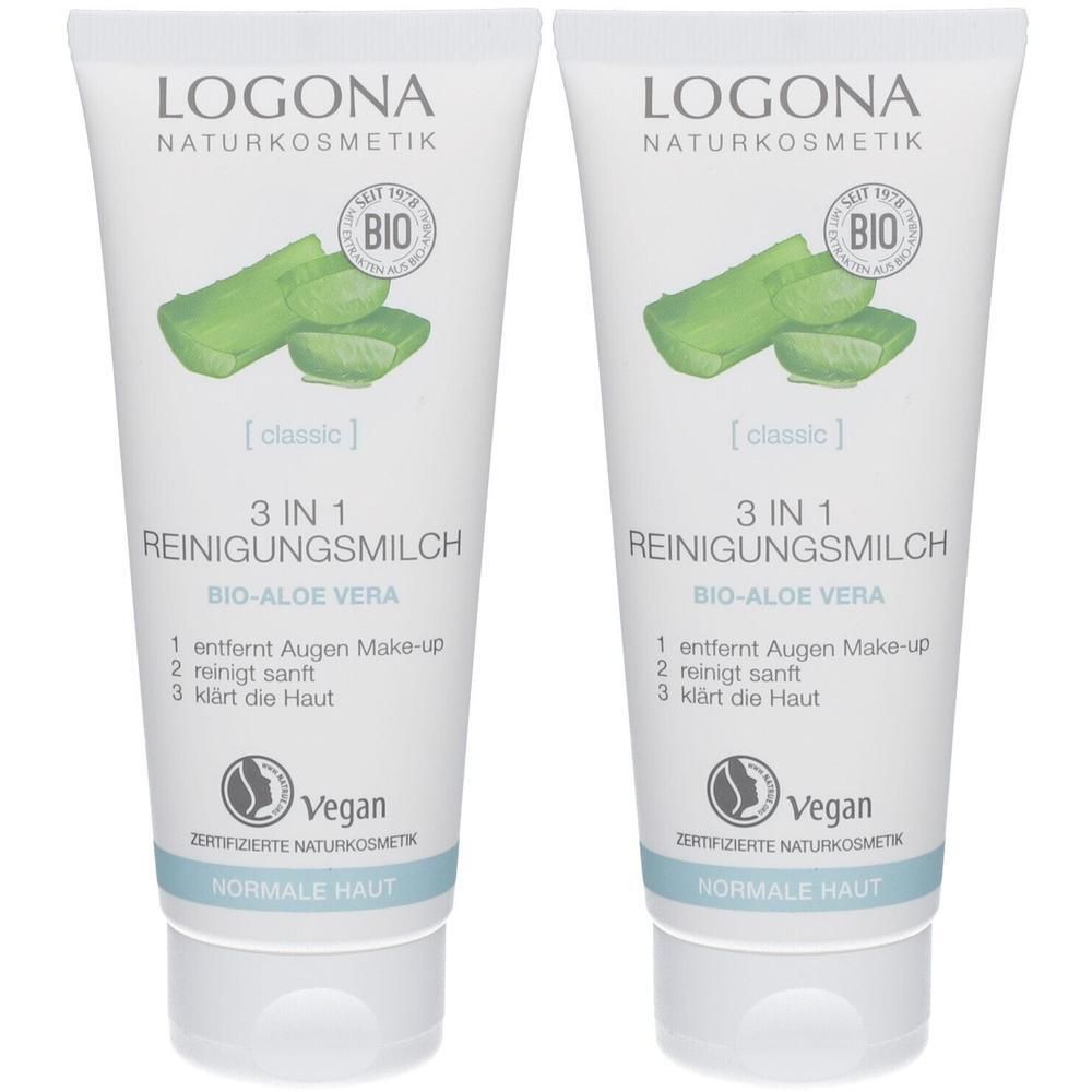 Classic 3 in 1 Reinigungsmilch Bio-Aloe Vera 2x 2x100 ml