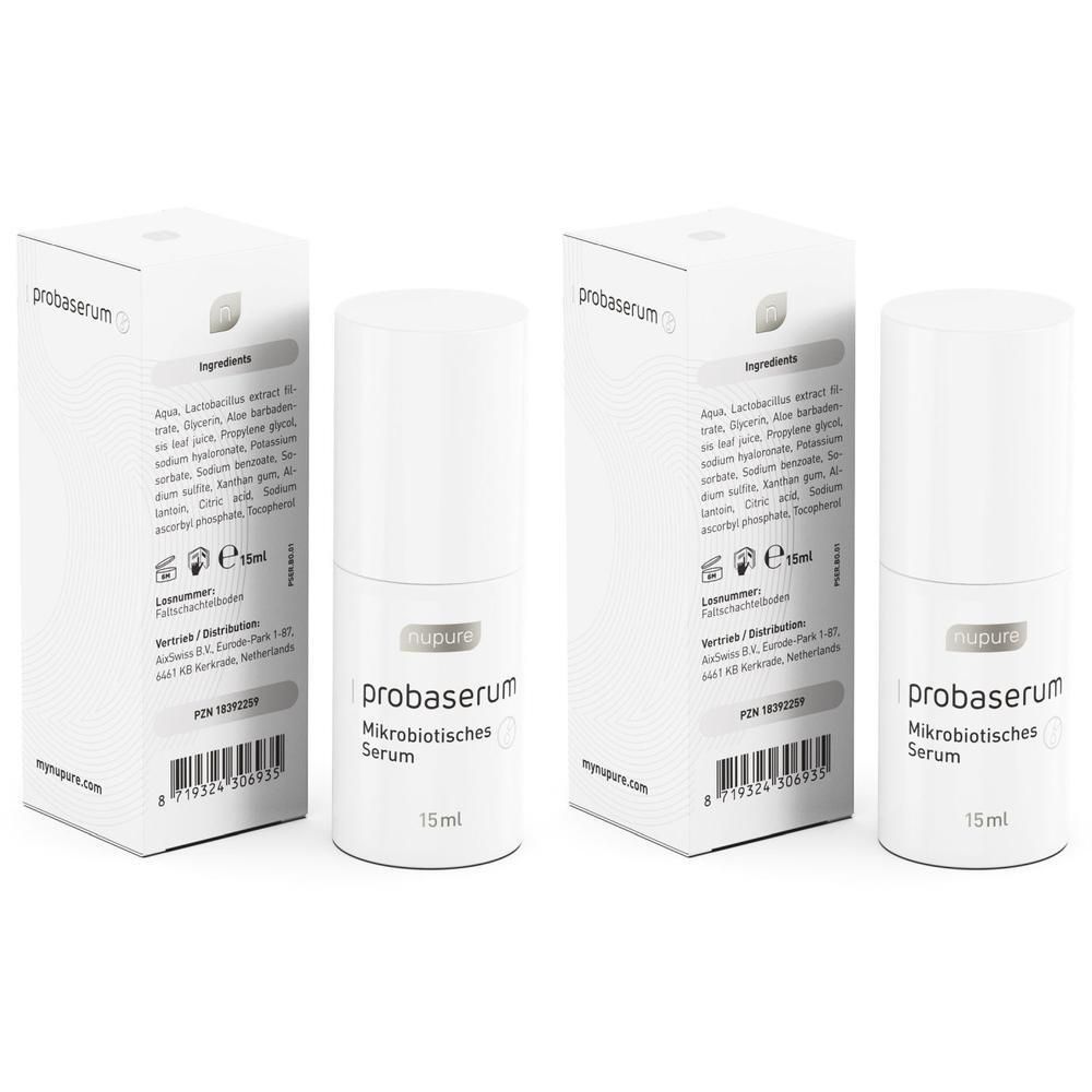 Nupure probaserum mikrobiotisches Serum Tagescreme 2x 2x15 ml