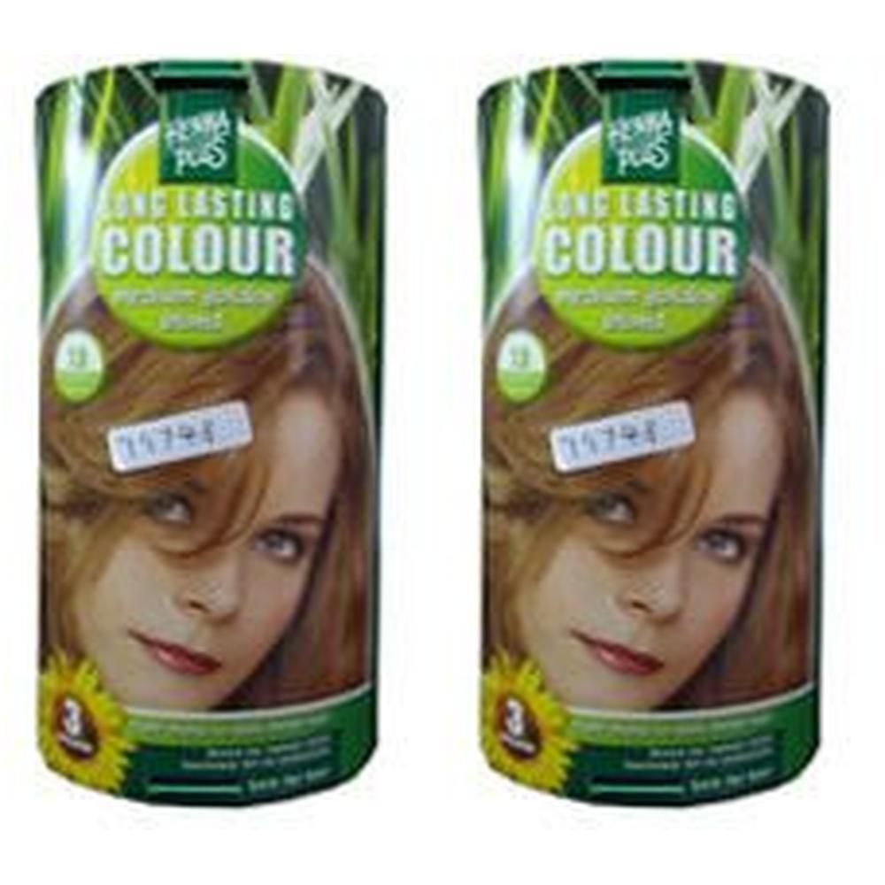 Hennaplus Long Lasting medium golden blond 7,3 2x 2x100 ml Flüssigkeit